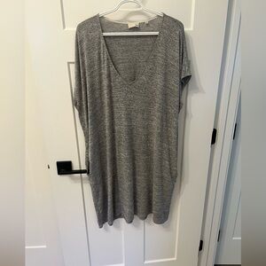 Wilfred Heather Gray V-Neck Tunic/Dress- Size Large